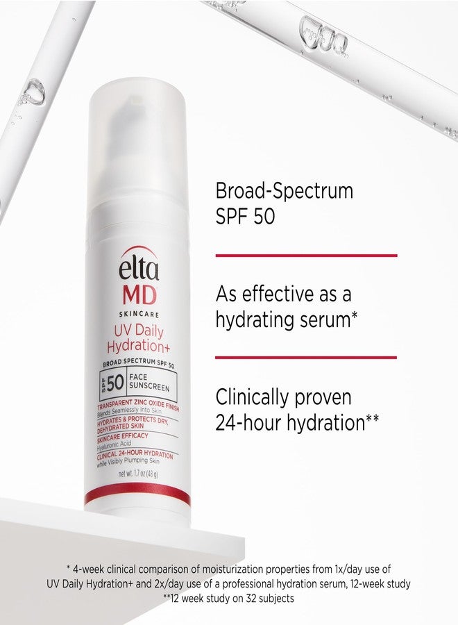 ايتا ام دي EltaMD UV Daily Hydration+ SPF 50، واقي شمسي هجين خفيف الوزن موثوق به من قبل أطباء الجلد، يوفر حماية متقدمة من الشمس وترطيبًا تصحيحيًا للبشرة. - Image 5
